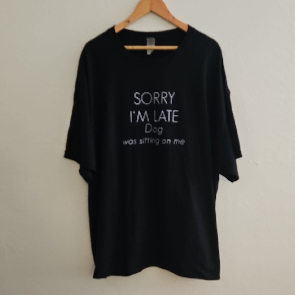 🆕️ Black Unisex Sorry Dog Was On Me T-Shirt NWOT
